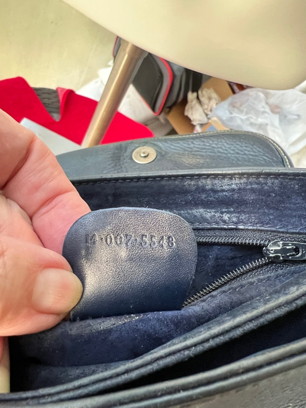 Gucci Vintage Blue Leather Crossbody Shoulder Bag - Picture 5 of 9